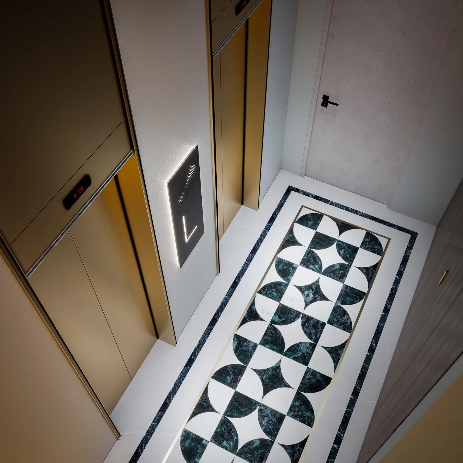 Sharet 38 Lobby, detail